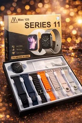 Series 11 7 in 1 Smartwatch with Wireless Earbuds | Bluetooth Calling Watch Combo