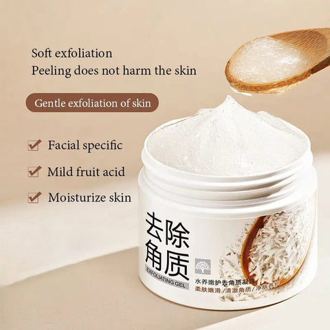 Pack of 2 Bioaqua Rice Gel And Peach Gel extract Acid Exfoliting Faca Gel Cream (140g)