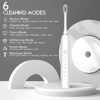 Ultrasonic Sonic Electric Toothbrush USB Charging Rechargeable Total Washable Electronic Whitening Teeth Brush for Oral Care
