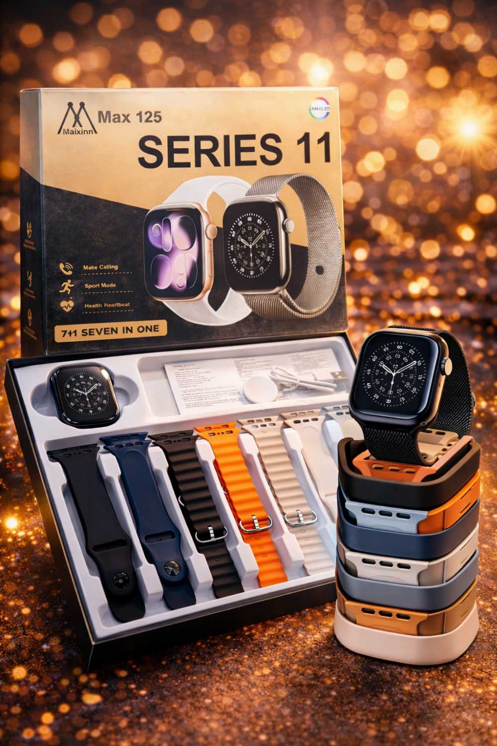 7-in-1 Ultra Smart Watch Series 11 Bluetooth Calling with Earbuds