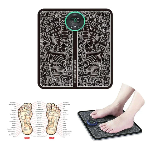 EMS Foot Massager Mat – Electric Muscle Stimulation Pad for Pain Relief, Circulation & Relaxation | Portable Foot Massager
