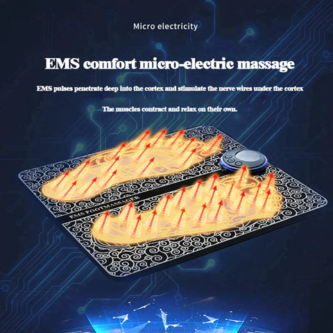 EMS Foot Massager Mat – Electric Muscle Stimulation Pad for Pain Relief, Circulation & Relaxation | Portable Foot Massager