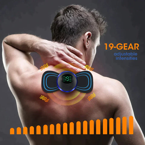 Portable EMS Mini Electric Neck Back Body Massager Cervical Electric Neck Back Massager Muscle Therapy Pressure Pain