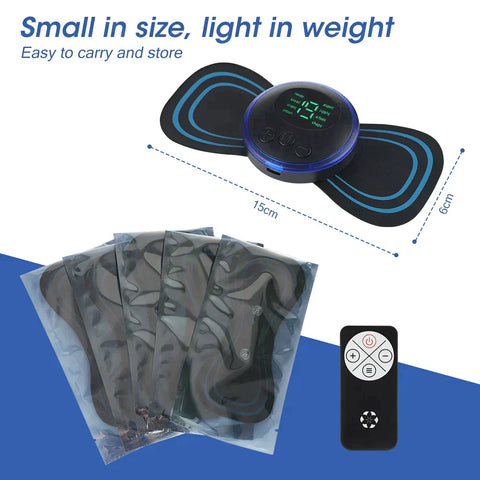 Portable EMS Mini Electric Neck Back Body Massager Cervical Electric Neck Back Massager Muscle Therapy Pressure Pain