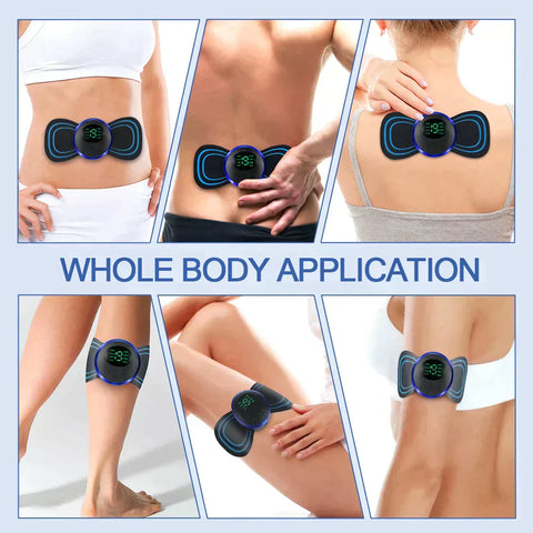 Portable EMS Mini Electric Neck Back Body Massager Cervical Electric Neck Back Massager Muscle Therapy Pressure Pain