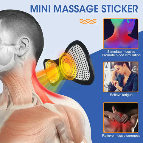 Portable EMS Mini Electric Neck Back Body Massager Cervical Electric Neck Back Massager Muscle Therapy Pressure Pain