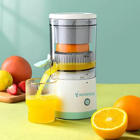 Portable Electric Citrus Juicer Rechargeable Hands-Free Masticating Orange Juicer Lemon Squeezer with USB Travel Cup