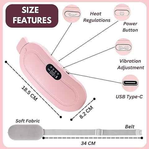 Period Pain Relief Belt for Women & Girls – Heating Pad Massager for Menstrual Cramps||Portable Waist Massager||Heating Pad