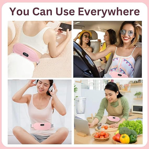 Period Pain Relief Belt for Women & Girls – Heating Pad Massager for Menstrual Cramps||Portable Waist Massager||Heating Pad