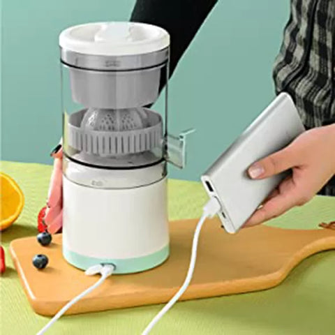 Portable Electric Citrus Juicer Rechargeable Hands-Free Masticating Orange Juicer Lemon Squeezer with USB Travel Cup