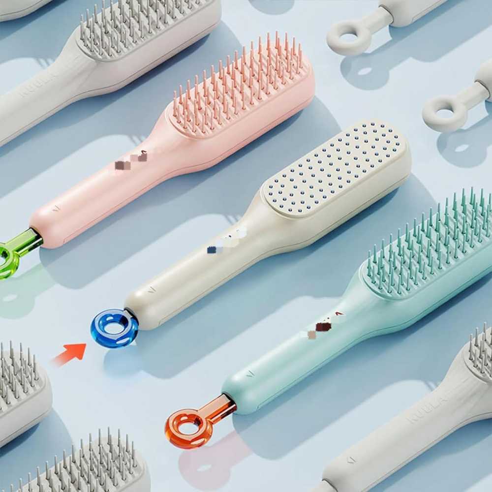 Telescopic Self-Cleaning Hair Brush – One-Click Easy Hair Removal Comb