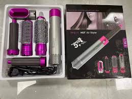 5 in 1 Hair Styler Multi-Function Professional Styling Tool Hair Dryer |Hair Curler| Hot Air Comb| Hair Straightener Automatic Hair Curler & Hair Straightener Professional Multifunctional Hair Styling Tool For Women & Girls