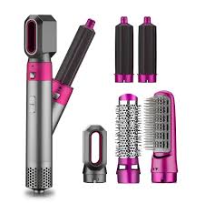 5 in 1 Hair Styler Multi-Function Professional Styling Tool Hair Dryer |Hair Curler| Hot Air Comb| Hair Straightener Automatic Hair Curler & Hair Straightener Professional Multifunctional Hair Styling Tool For Women & Girls