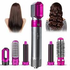 5 in 1 Hair Styler Multi-Function Professional Styling Tool Hair Dryer |Hair Curler| Hot Air Comb| Hair Straightener Automatic Hair Curler & Hair Straightener Professional Multifunctional Hair Styling Tool For Women & Girls