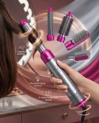 5 in 1 Hair Styler Multi-Function Professional Styling Tool Hair Dryer |Hair Curler| Hot Air Comb| Hair Straightener Automatic Hair Curler & Hair Straightener Professional Multifunctional Hair Styling Tool For Women & Girls