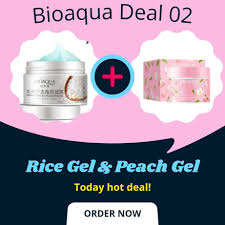 Pack of 2 Bioaqua Rice Gel And Peach Gel extract Acid Exfoliting Faca Gel Cream (140g)